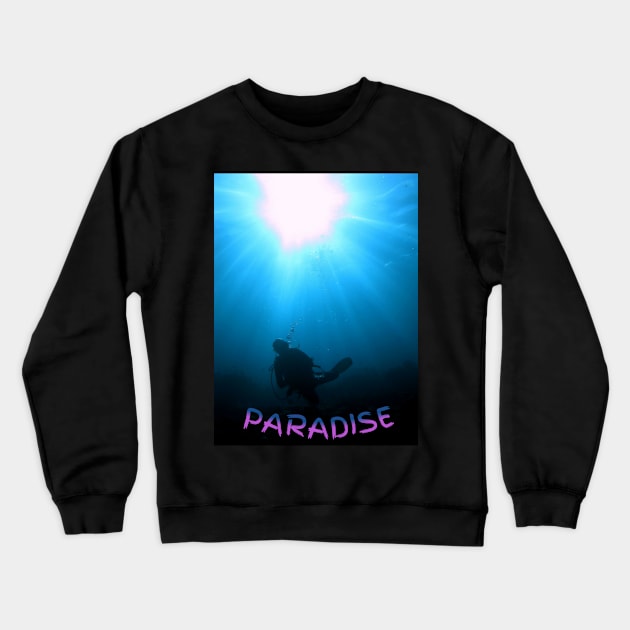 Scuba diver Paradise Crewneck Sweatshirt by Coreoceanart